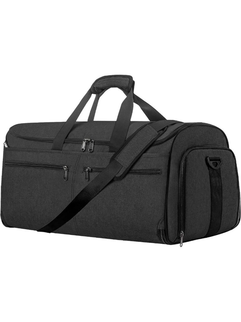 Convertible Duffle Bag for Travel | 2-in-1 Garment & Shoe Compartment | Midnight